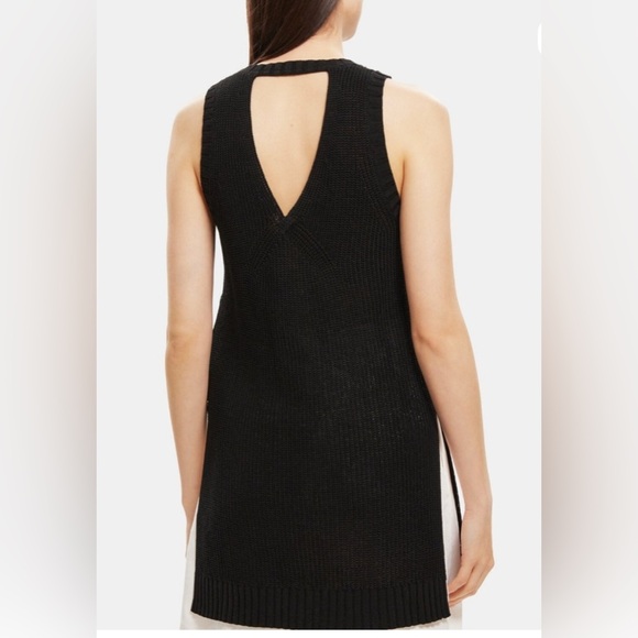THEORY Cable Back Tunic Black Cotton Twist S - Picture 2 of 13